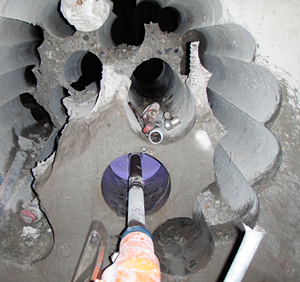 diamond coring holes in concrete