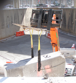 CHESCO concrete slab removal in action