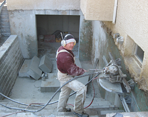 Residential concrete cutting